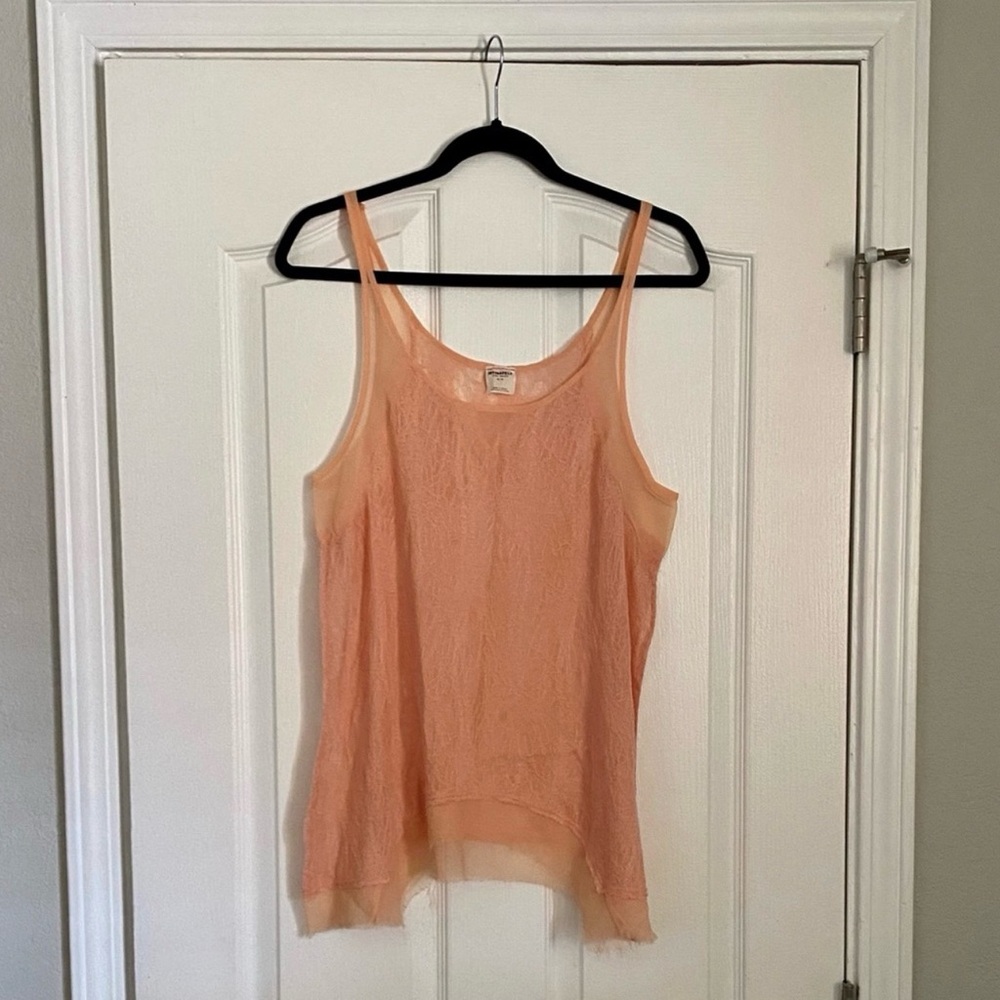Free People Peach Lace Camisole Tank